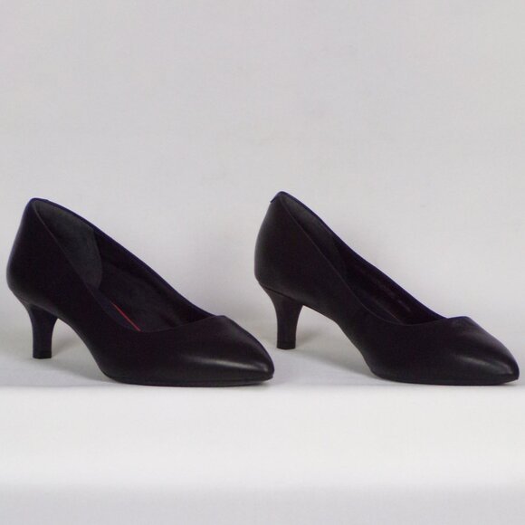 ROCKPORT TOTAL MOTION size 10 black mid-heel point-toe pumps cushioned insoles - Picture 4 of 14